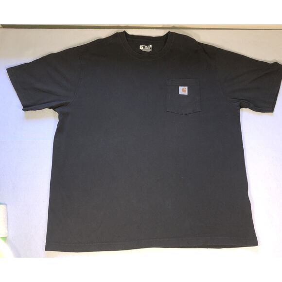 Carhartt Loose Fit T- shirt Short Sleeve Chest Pocket Black Mens Size xl - Picture 1 of 7
